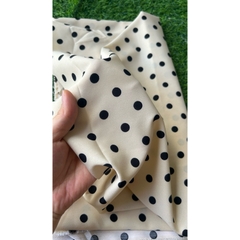 Vải Lụa 100D (SLx0.5m khổ 1.5m) lụa Nhật, hoa nhí tông xanh