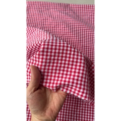 Vải xốp cotton (SLx0.5m khổ 1.5m) caro 8li, 4li nhiều màu, chất thô xốp cotton mát mẻ