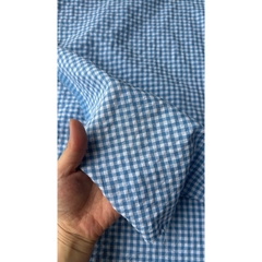 Vải xốp cotton (SLx0.5m khổ 1.5m) caro 8li, 4li nhiều màu, chất thô xốp cotton mát mẻ