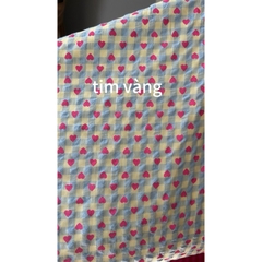 Vải xốp cotton (SLx0.5m khổ 1.5m) caro 8li, 4li nhiều màu, chất thô xốp cotton mát mẻ