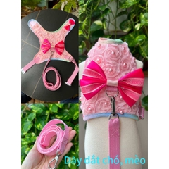 ( Thanh lý đồng giá nhiều mẫu 35k) Đầm cho thú cưng chó, mèo handmade ( tặng nơ kẹp tóc)