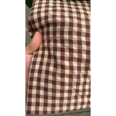 Vải xốp cotton (SLx0.5m khổ 1.5m) caro 8li, 4li nhiều màu, chất thô xốp cotton mát mẻ