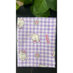 Vải cotton hàn (SLx0.5m khổ 1.6m) đũi lạnh mềm, mát, hút mồ hôi in hình dễ thương