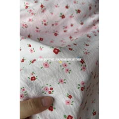 Vải cotton hàn (SLx0.5m khổ 1.6m) đũi lạnh mềm, mát, hút mồ hôi in hình dễ thương