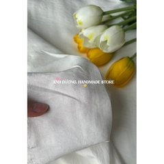 Vải cotton hàn (SLx0.5m khổ 1.5m) đũi lạnh, màu trơn