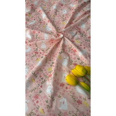 Vải thô cotton (SLx0.5m khổ 1.45m) kate lụa 3D in hình động vật, búp bê.