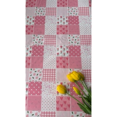 Vải thô cotton (SLx0.5m khổ 1.45m) kate lụa 3D in hoa