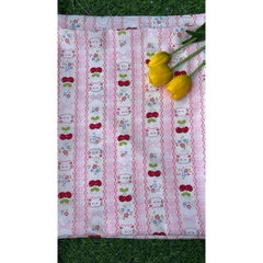 Vải xốp gạo (SLx0.5m khổ 1.5m) in hình dễ thương gấu, loopy, dâu, thỏ, nơ, kitty....
