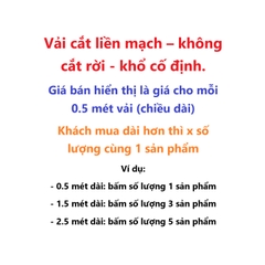 Vải voan (SLx0.5m, khổ 1.4m) thêu hoa màu cam.