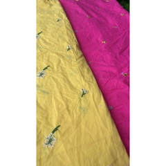 Vải boi (SLx0.5m, khổ 1.5m) thêu hoa