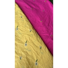Vải boi (SLx0.5m, khổ 1.5m) thêu hoa