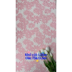 Vải lưới ép hoa (SLx0.5m, khổ đa dạng)– vải dày, dùng làm khăn trải bàn, rèm cửa, decor...