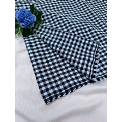 Vải thô caro trắng đen 8li ( Khúc rời 0.5m*1.45m)