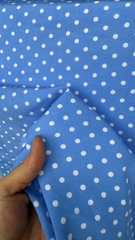 Vải Lụa 100D in bi nhiều màu - may đầm, áo dài, áo bà ba (dài 1m, khổ 1m5, vải cắt liền)