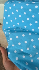 Vải Lụa 100D in bi nhiều màu - may đầm, áo dài, áo bà ba (dài 1m, khổ 1m5, vải cắt liền)