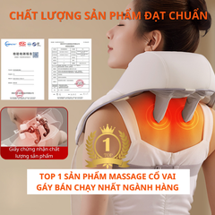 Máy Massage Cổ Vai Gáy 6D Giảm Đau Mỏi Vai Gáy, Máy Massage Thông Minh Cải Thiện Sức Khỏe BH 12 Tháng