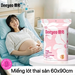 Deeyeo Tấm lót thay tã chống thấm 60x90cm cho bé, tấm lót sản dịch cho mẹ sau sinh, lót giường người già