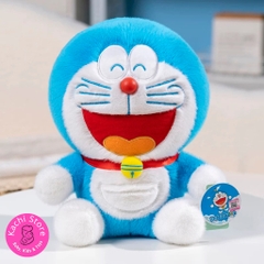 28cm - 30cm Doraemon nhồi bông mềm mịn lông xù cho bé, Doremon ngồi xinh xắn