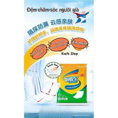 60x90cm 1 gói 2 Miếng lót y tế, đệm lót giường dùng 1 lần cho người già, mẹ bầu, trẻ sơ sinh, em bé