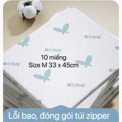 Tấm lót thay tã chống thấm cho bé sơ sinh Lindamami mỏng vừa dùng 1 lần