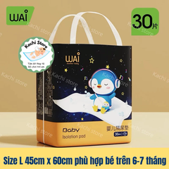 WAI Miếng Lót Chống Thấm Cho Bé Thay Tã Bỉm Wai, Tấm Lót Dùng 1 Lần