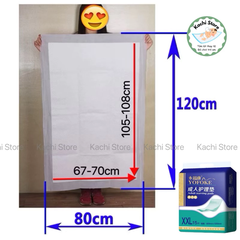 15 tấm đệm lót giường size to 80x120cm (loại dày) cho người già, miếng lót nước tiểu, đệm y khoa thay tã chống thấm