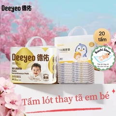 20 miếng - Deeyeo Miếng lót thay tã bỉm chống thấm dùng 1 lần cho bé sơ sinh