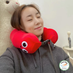 Gối cổ chữ U, gối Foam đàn hồi, gối du lịch xách tay, gối ngủ văn phòng dễ thương