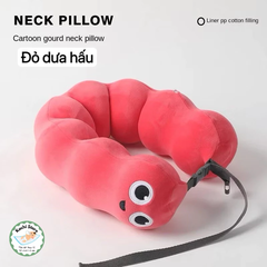 Gối cổ chữ U, gối Foam đàn hồi, gối du lịch xách tay, gối ngủ văn phòng dễ thương