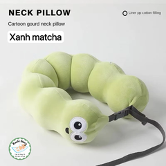 Gối cổ chữ U, gối Foam đàn hồi, gối du lịch xách tay, gối ngủ văn phòng dễ thương
