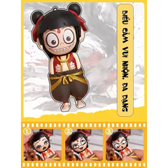 Natra Ngao Bính móc khoá Thay Đổi 4 Khuôn Mặt Đồ Chơi Vô Tri Giải Trí