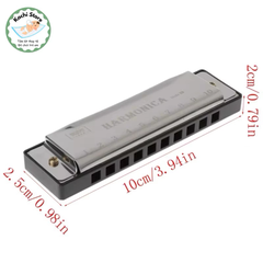 Kèn Harmonica 10 lỗ cho trẻ em, kèn tập thổi cho bé, khẩu cầm cho người mới học