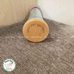 WonderGarden Ống tạo âm thanh tiếng mưa bằng gỗ xoay hạt, đồ chơi cảm thụ âm nhạc cho bé