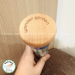 WonderGarden Ống tạo âm thanh tiếng mưa bằng gỗ xoay hạt, đồ chơi cảm thụ âm nhạc cho bé