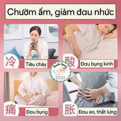 10 miếng dán làm ấm bụng giảm đau bụng kinh WECAN tinh dầu ngải cứu giảm lạnh bụng