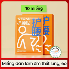 10 miếng dán EO THẮT LƯNG WECAN làm ấm giảm đau thắt lưng, eo tinh chất thảo dược