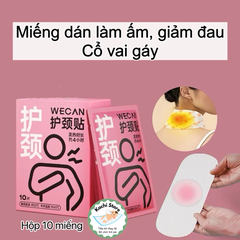 10 miếng dán làm ấm giảm đau CỔ VAI GÁY Tinh Dầu Ngải Cứu WECAN