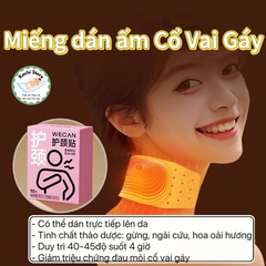 10 miếng dán làm ấm giảm đau CỔ VAI GÁY Tinh Dầu Ngải Cứu WECAN