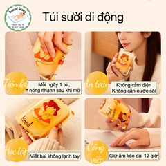WECAN Túi sưởi ấm giữ nhiệt tinh chất thảo dược, túi sưởi cầm tay dùng 1 lần