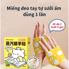 Miếng sưởi ấm tay thảo dược WECAN dùng 1 lần, găng tay giữ nhiệt chống lạnh