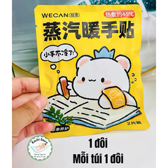 Miếng sưởi ấm tay thảo dược WECAN dùng 1 lần, găng tay giữ nhiệt chống lạnh