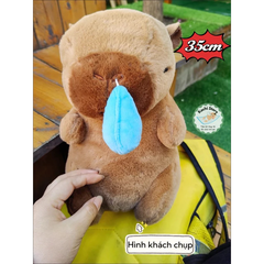 Gấu Bông Capybara 30-35cm Chảy Nước Mũi Kéo Rung đáng yêu