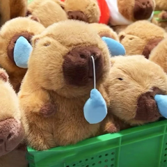 Gấu Bông Capybara 30-35cm Chảy Nước Mũi Kéo Rung đáng yêu