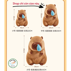 Gấu Bông Capybara 30-35cm Chảy Nước Mũi Kéo Rung đáng yêu