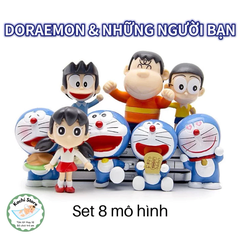 Mô hình đồ chơi DORAEMON NOBITA và NHỮNG NGƯỜI BẠN, mô hình trang trí
