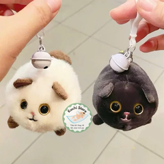 Móc khóa Mèo bông dây cót xoay đuôi dễ thương