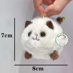 Móc khóa Mèo bông dây cót xoay đuôi dễ thương