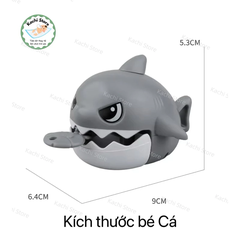 Móc khoá cá mập cắn cáp có dây cót hottrend, đồ chơi độc lạ, móc khoá cá mập cắn dây sáng tạo