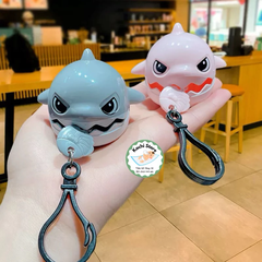 Móc khoá cá mập cắn cáp có dây cót hottrend, đồ chơi độc lạ, móc khoá cá mập cắn dây sáng tạo