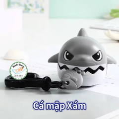 Móc khoá cá mập cắn cáp có dây cót hottrend, đồ chơi độc lạ, móc khoá cá mập cắn dây sáng tạo